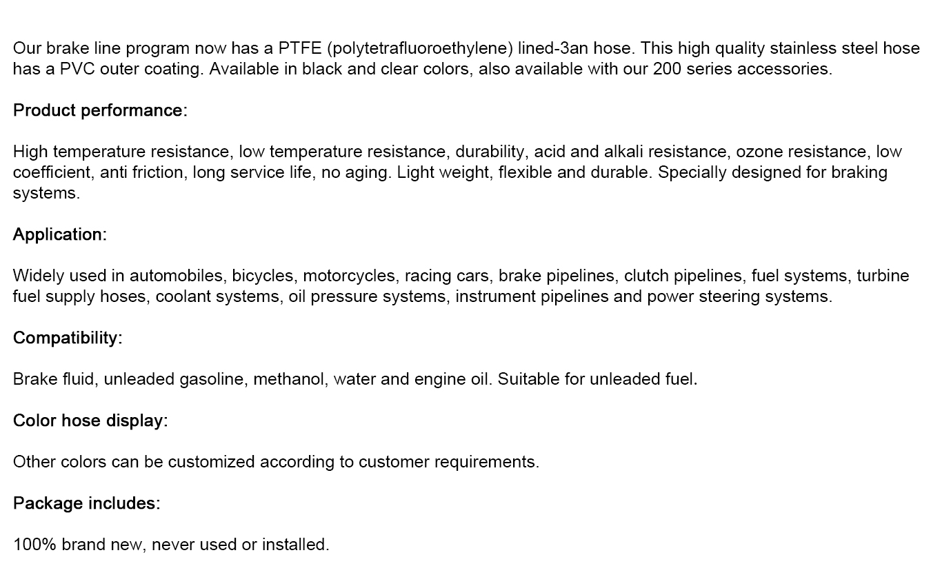 pvc coated ptfe hose