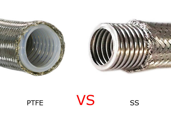 Manka konvoluta PTFE VS pajp konvolut ta 'l-istainless steel