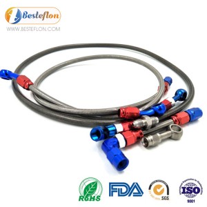 stainless steel braided ptfe hose